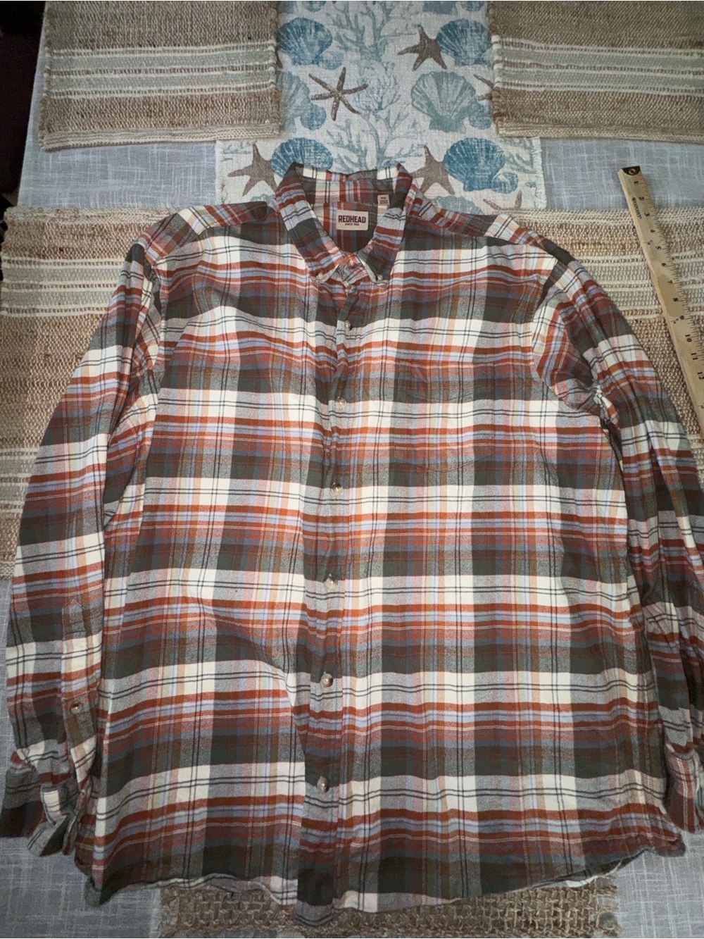 Redhead Men’s Flannel, Lightweight, Multi-Color Plaid, 3XL